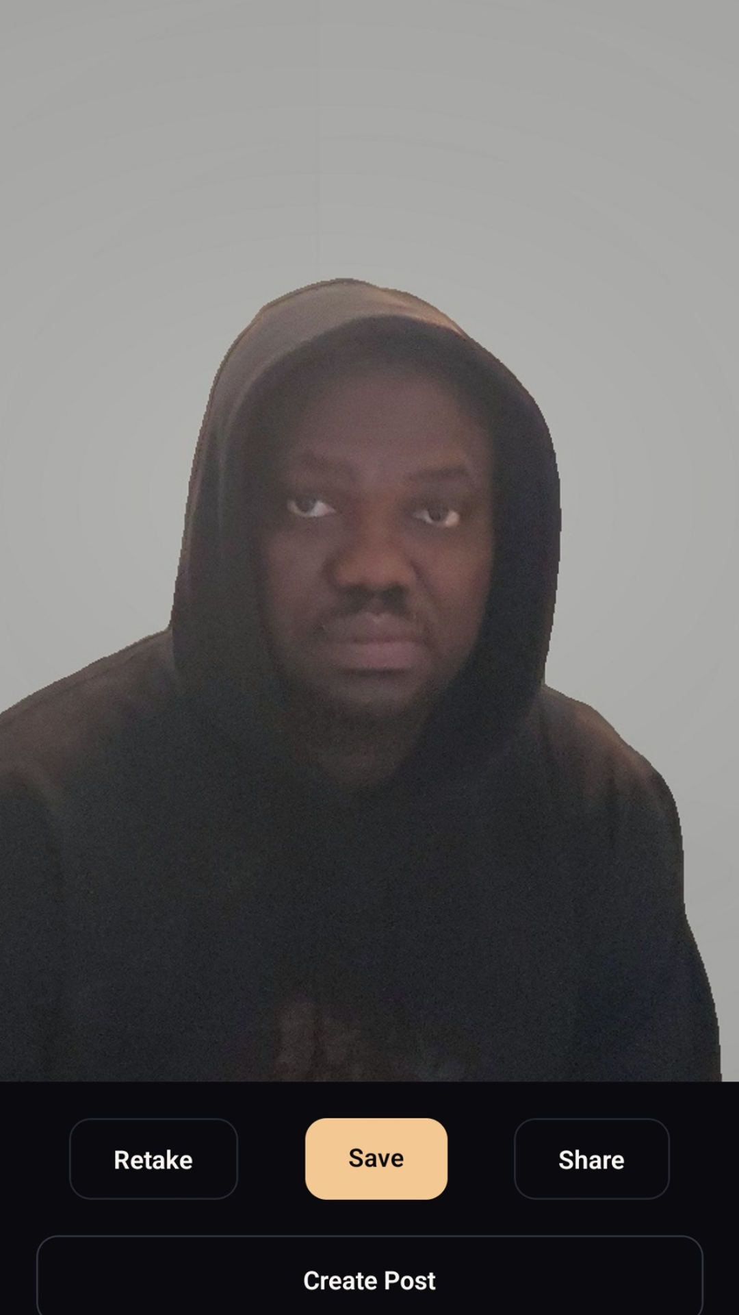 Portrait Drop profile photo mode output